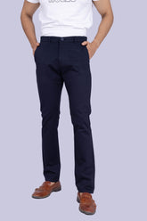 Deep Navy Regular Fit Cotton Chinos